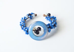 Home blue cluster bracelet