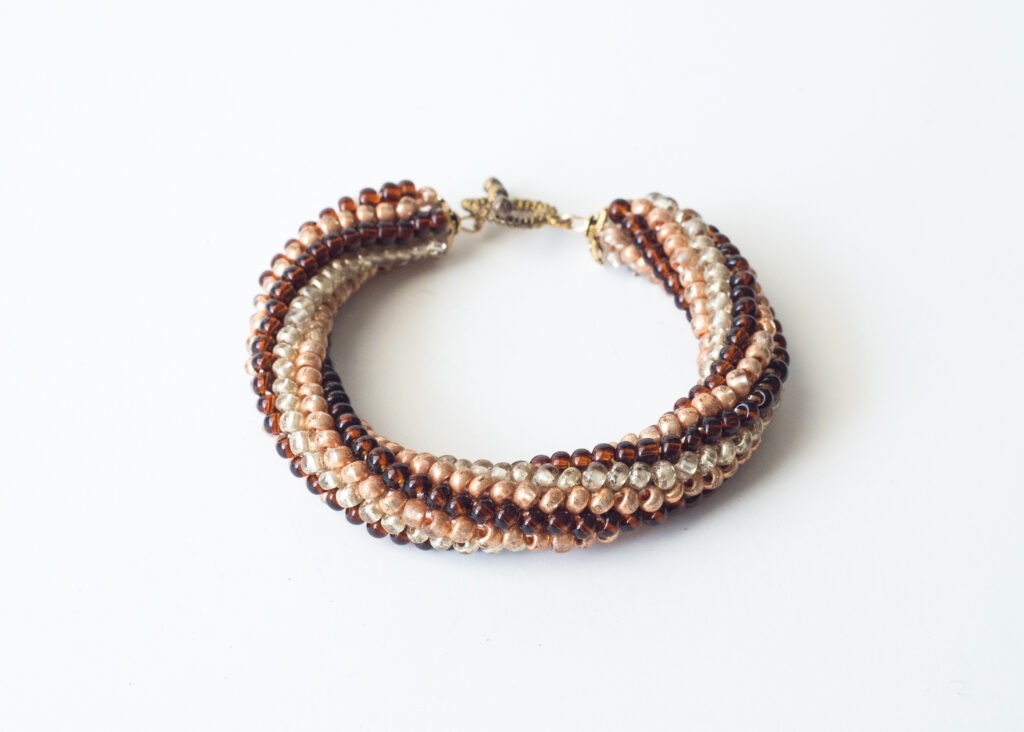 browns chech glass bracelet