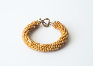 Home ochre chech glass bracelet